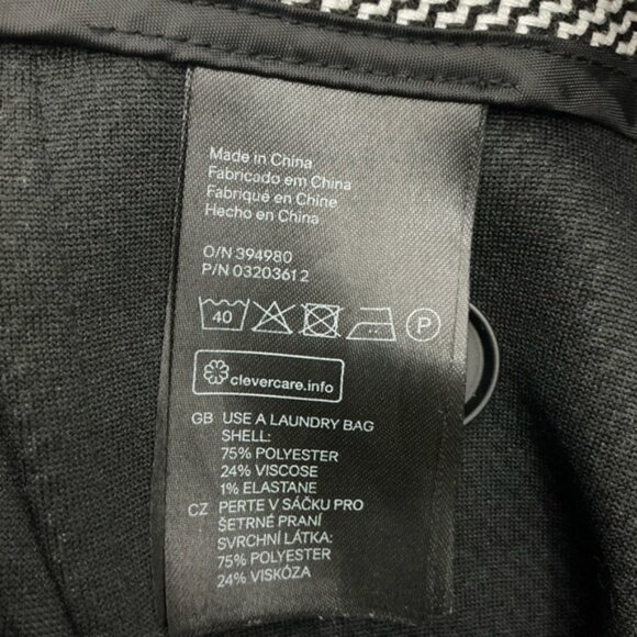 H&M Skirt Metal Back Zipper Classic Black White Houndstooth Plaid Above Knee 12 - Picture 5 of 16